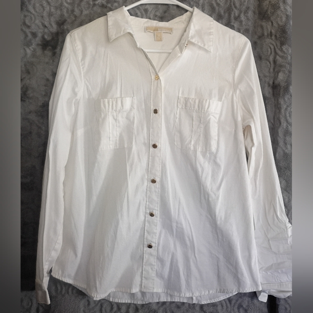 Michael Kors White Button-Down Shirt